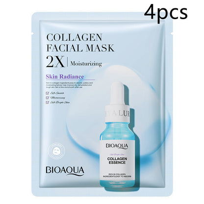 Masque Visage en Tissu – Collagène, Acide Hyaluronique & Vitamine C