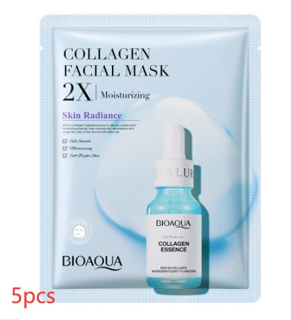 Masque Visage en Tissu – Collagène, Acide Hyaluronique & Vitamine C