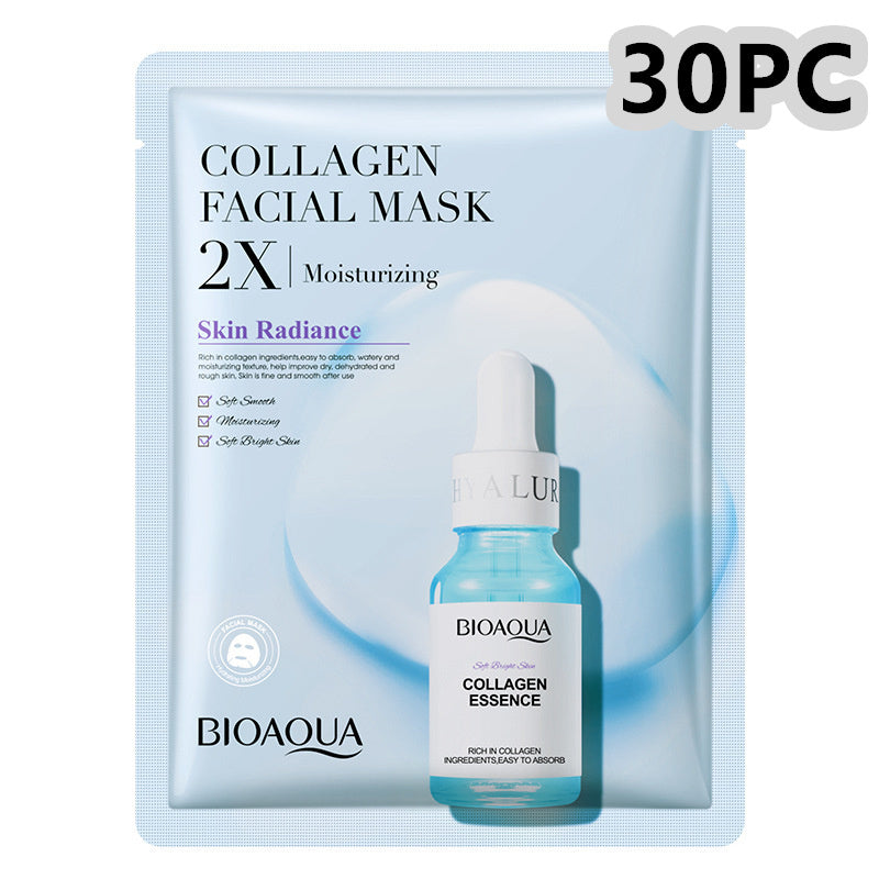 Masque Visage en Tissu – Collagène, Acide Hyaluronique & Vitamine C