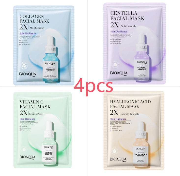 Masque Visage en Tissu – Collagène, Acide Hyaluronique & Vitamine C