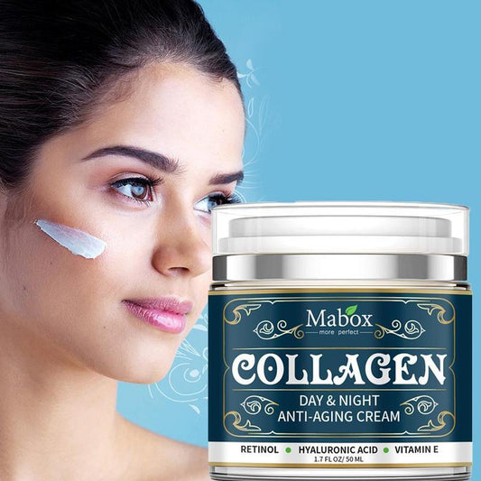Crème Visage Hydratante au Collagène – Anti-Âge, Jour & Nuit